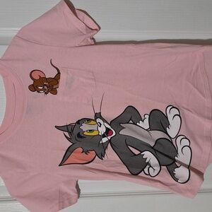 Tom and Jerry Pink T-Shirt